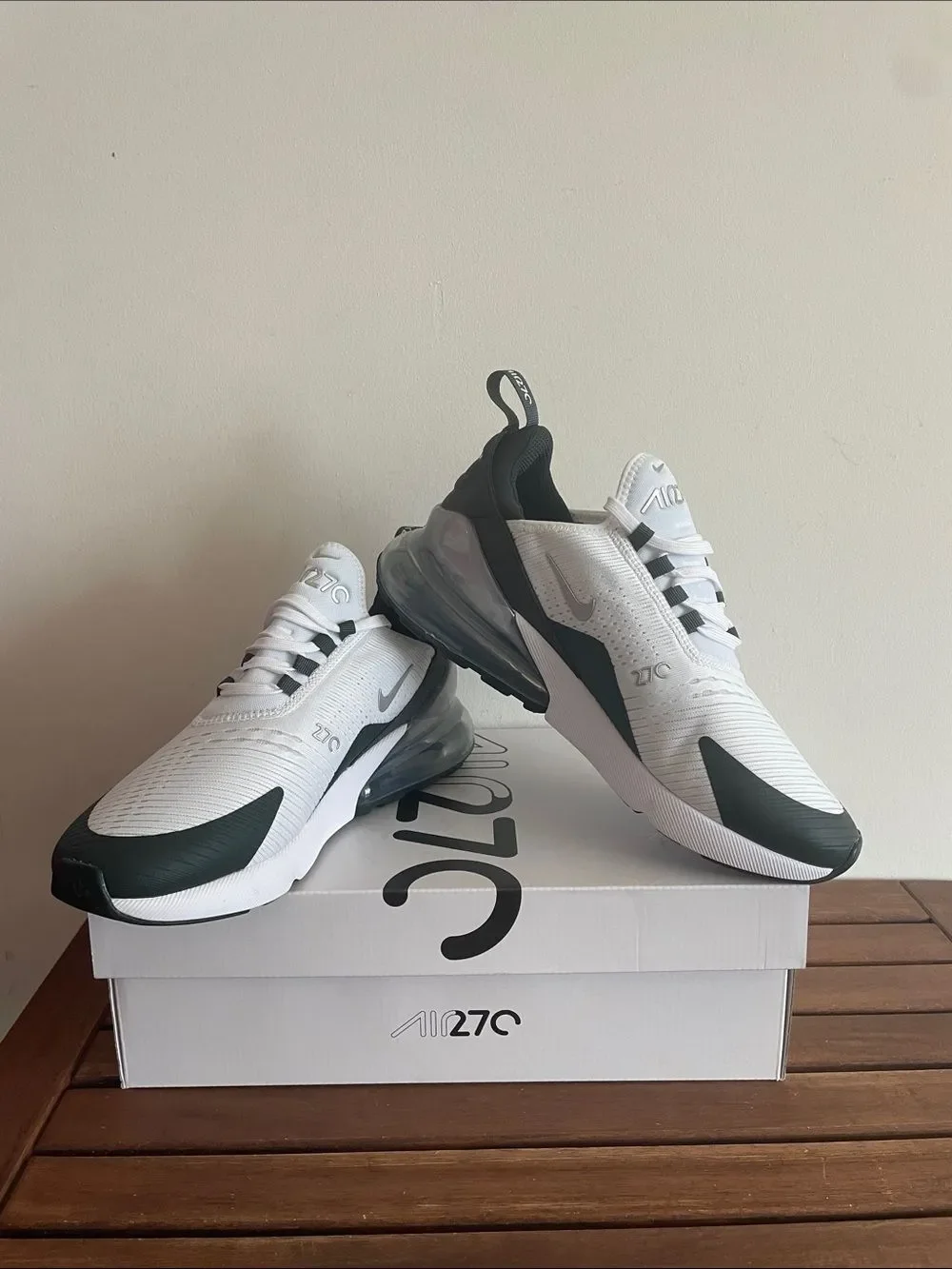 Nike Air Max 270 Metallic Silver Seaweed US Women Sz 9/UK6.5/EU40.5(IO7451-100)